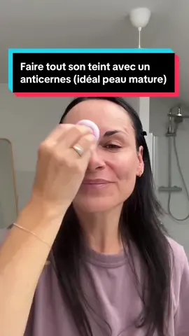 Faire tout son teint avec un anticernes, idéal peau mature, peau sèche, peau déshydratée. #makeupover40 #makeupover50 #teintparfait @NYX COSMETICS FRANCE 