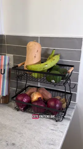 Ay que lindo mi frutero 🥑🍍🍎🥭 #fruitstorage #homeorganization #peruana #peruanaenusa🇺🇸🇵🇪 