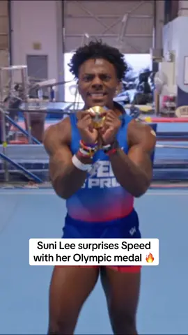 Speed hype after holding Paris 2024 Olympic gold medal 😅🥇 (via @IShowSpeed) #olympics #sunilee #gymnastics #speed 