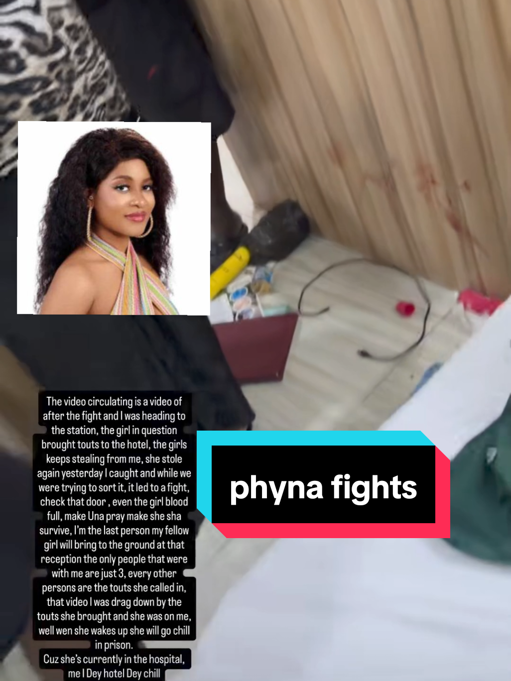 Phone explains that she was the one who first b! t the girl and the girl later called tours on her. #phyna #fightnight #
