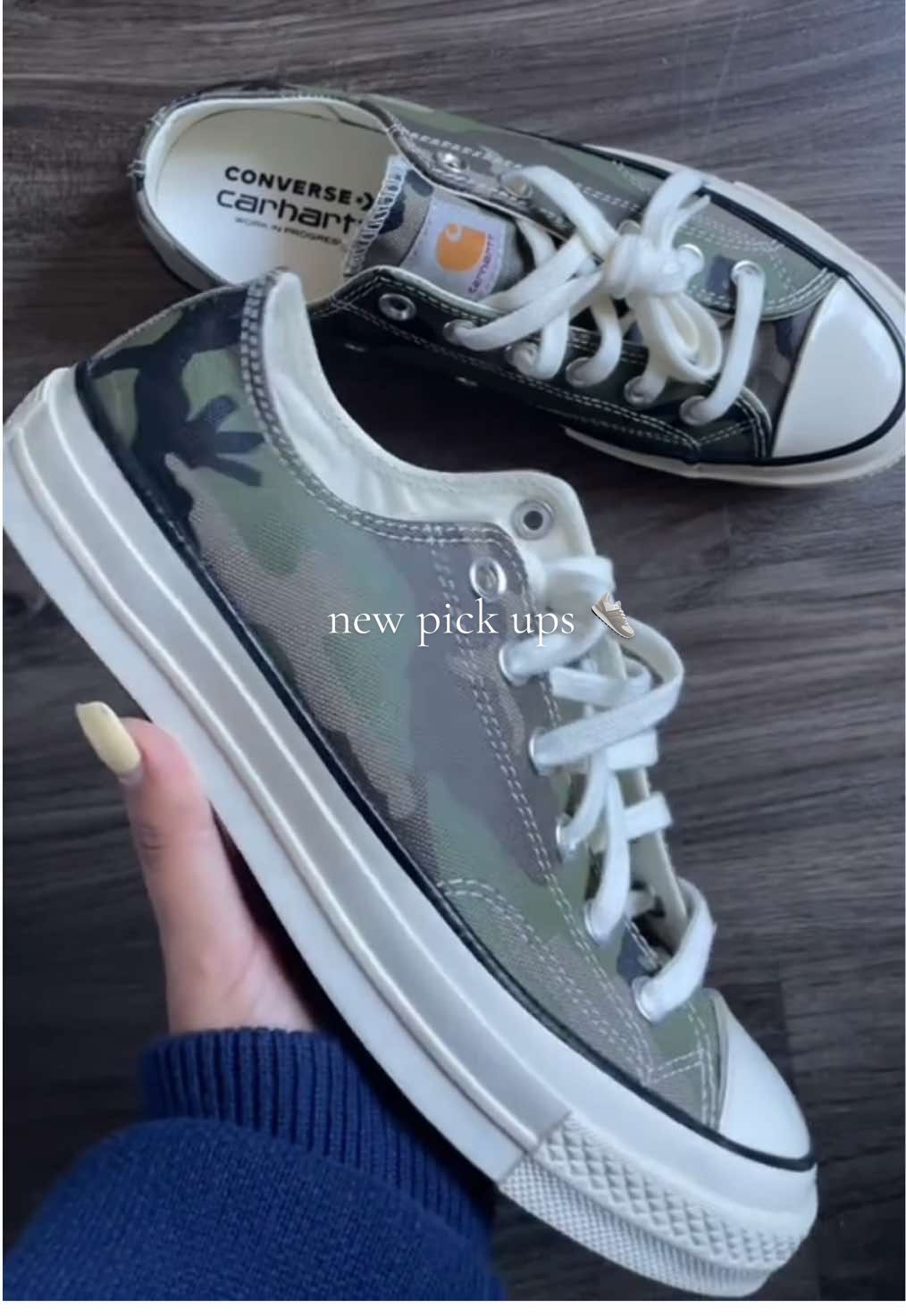 my new babies I love me some camo #conversexcarhartt #chuck70s #sneakers 
