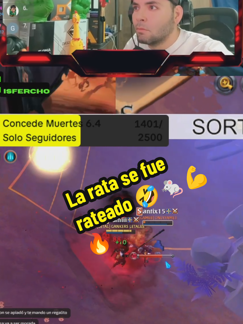 Llegó queriendo Ratear y se fue rateado 🤣🐭💪🐁#livehighlights #tiktoklive #pvp #albiononline #TikTokLIVE 