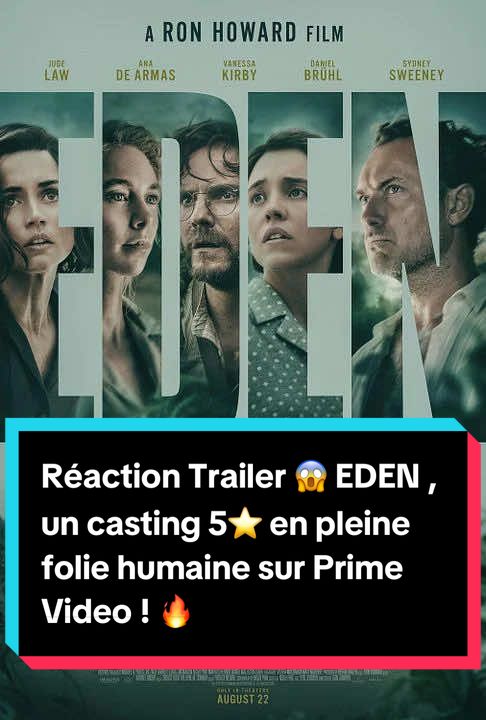 Réaction Trailer 😱 EDEN , un casting 5⭐ en pleine folie humaine sur Prime Video ! 🔥 #eden #primevideo #thriller #reaction #trailer 