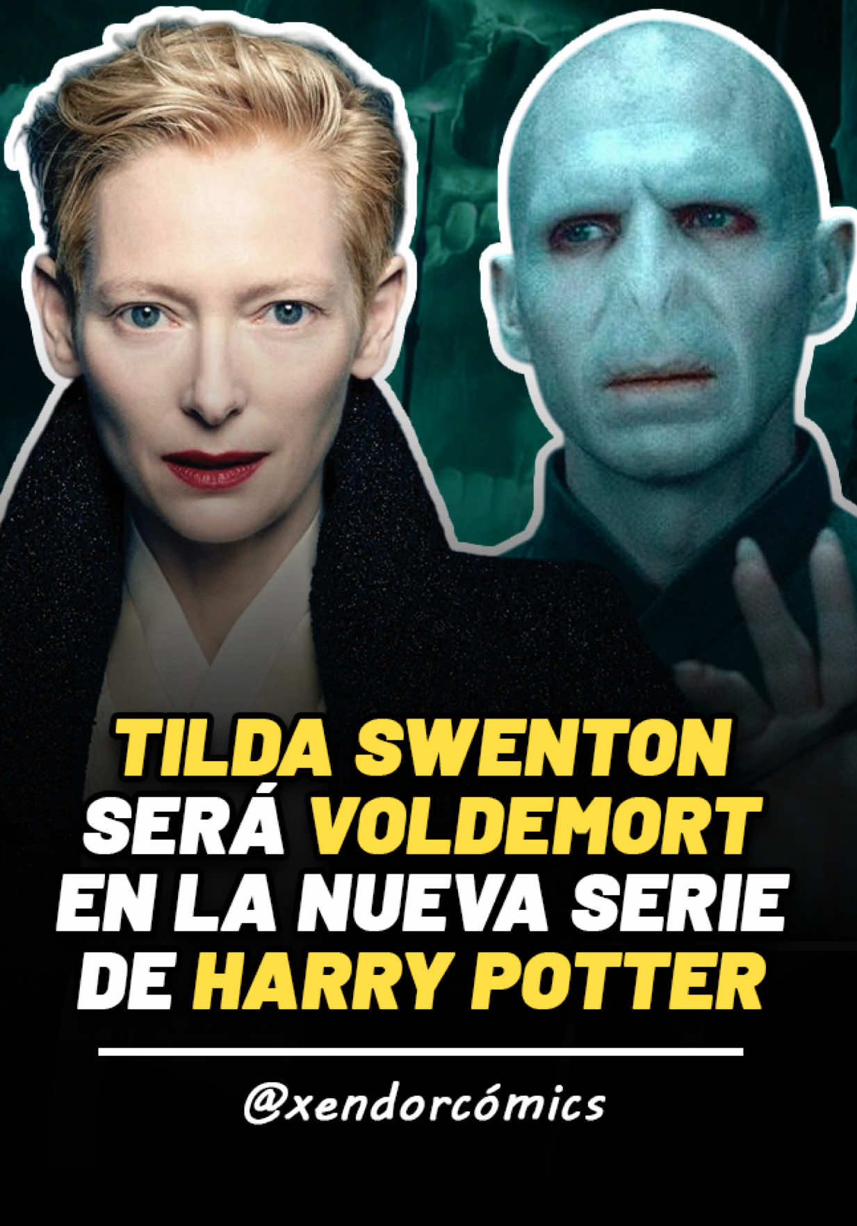 ⚡️¡¿TILDA SWENTON será LORD VOLDEMORT en la NUEVA SERIE de HARRY POTTER?! - - - - - #harrypotter #tildaswenton #voldemort #serieharrypotter #slytherin 