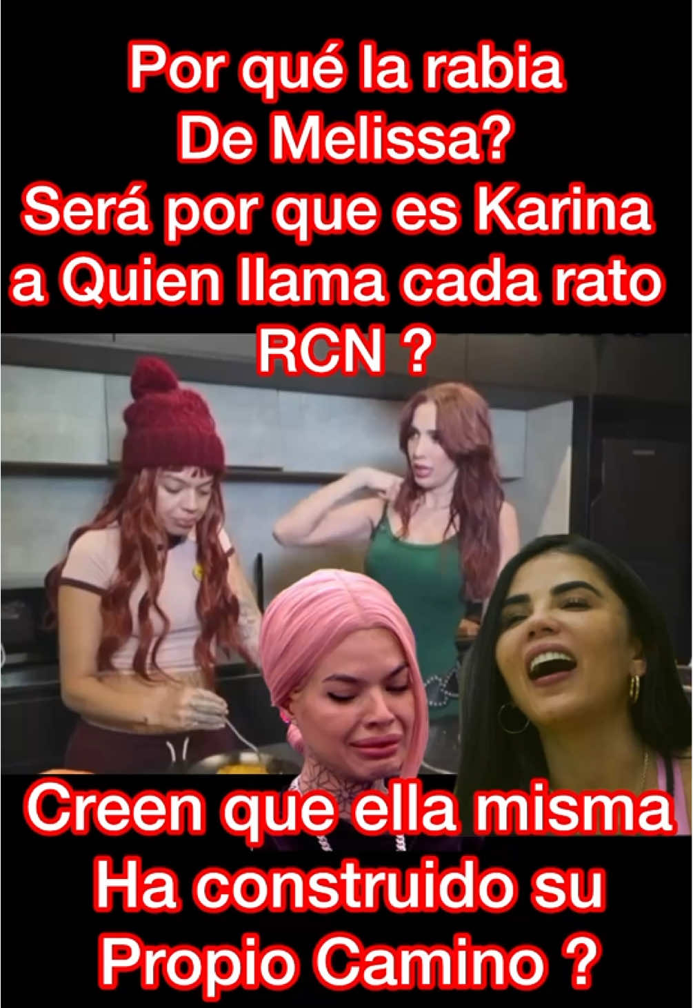 Melissa Gate no para de pelear sola y ahora el odio es hacia #rcn sus productores y #lacasadelosfamososcolombia  #polemico @Karina García @dimeloking @