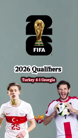 Turkey 4-1 Georgia | FIFA World Cup Qualifiers 2026 | Update #worldcup #viral #football #turkey #georgia @Global Football Hub @TikTok 