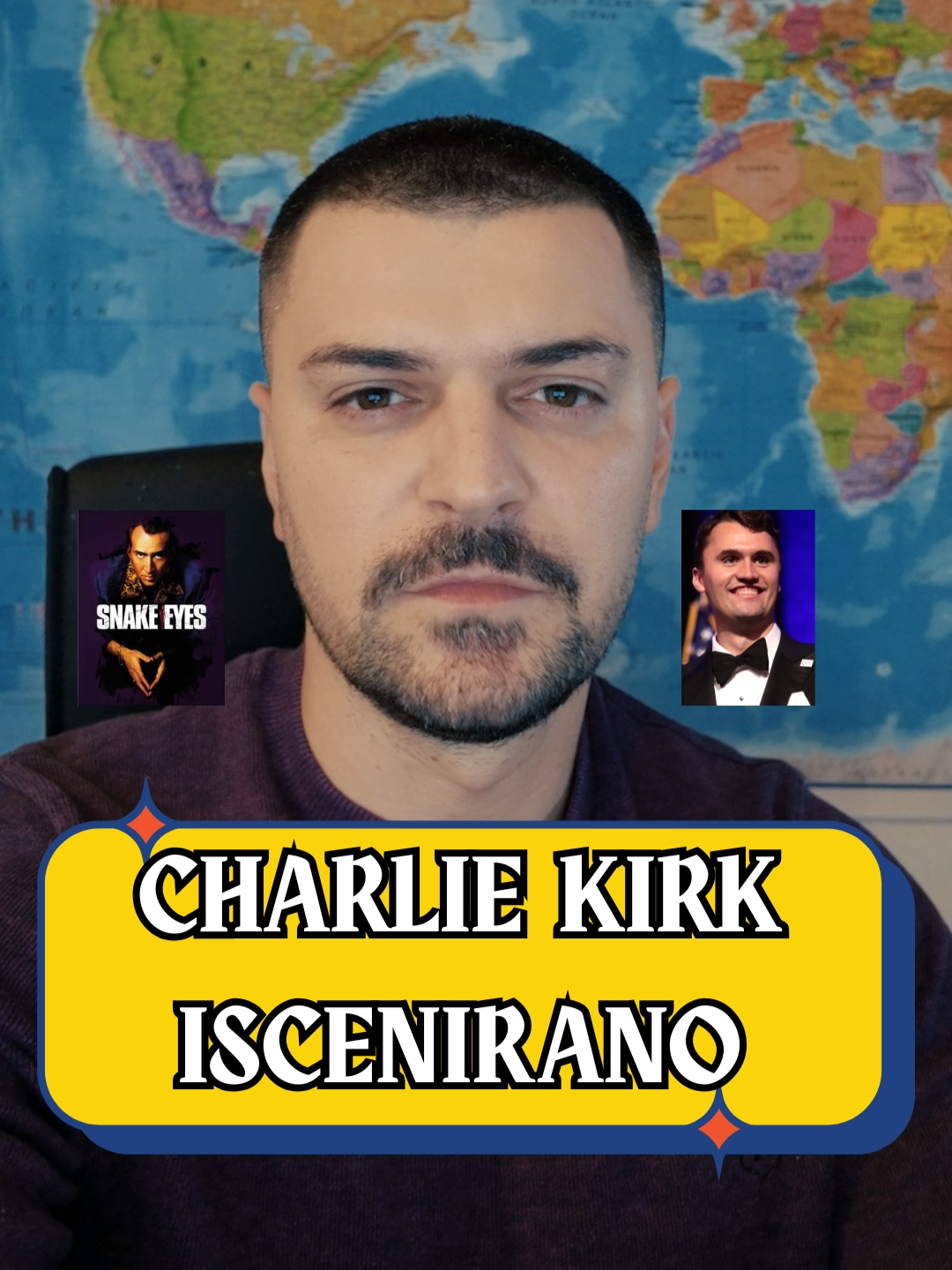 Charlie Kirk-ISCENIRANO #matrix #teorija_istine #charliekirk Credit picture: Gage Skidmore - commons.wikimedia.org/wiki/File:Charlie_Kirk_(49271286182)_(cropped).jpg