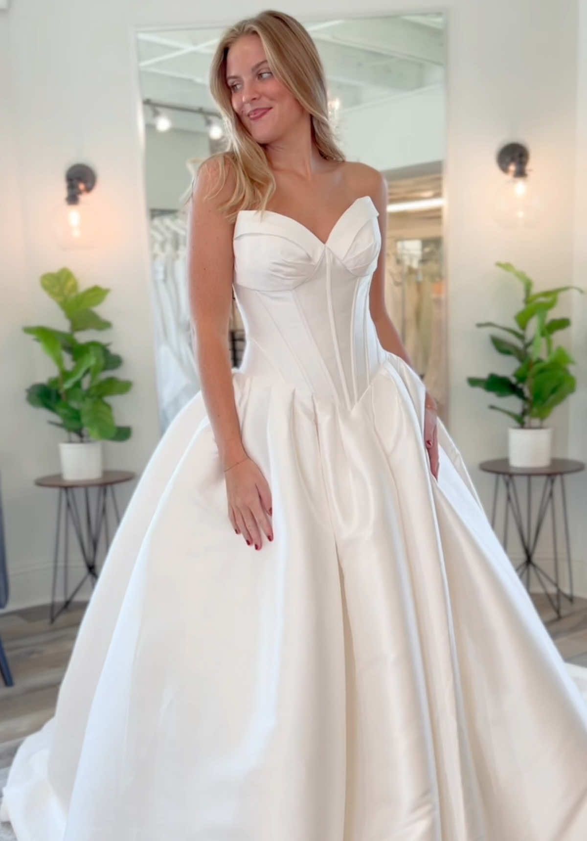 Clean lines meet timeless elegance with this @Essense of Australia ballgown. 🤍  📞: (850) 841-7663 💻: www.whitewedbridal.com #morethanadress #essenseofaustraila #bridal #ballgown #princess 