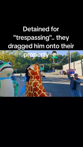 Robby Roadsteamer dragged off by ICE agents for peaceful protesting, they later said he was trespassing, even though they had to drag him onto their property 