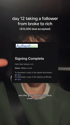 deal under contract in first TWO WEEKS of secured wholesaling