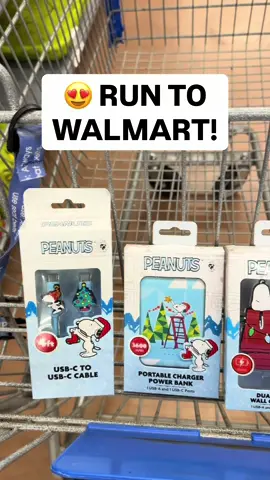 😍PEANUTS FANS! Walmart has Peanuts Holiday Phone Accessories — charging cables, power banks, wall chargers & more featuring Snoopy and friends 🎁 Cute stocking stuffer idea! Link in bio to check availabilty #walmart #walmartfinds #peanuts