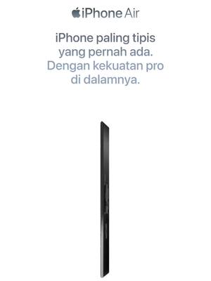 iPhone paling tipis yang pernah ada, ditenagai oleh chip A19 Pro yang selalu andal.