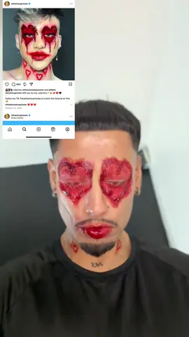 @Ethanisupreme forever my muse ❤️ #ethanissupreme #halloweencostume #fxmakeup #ValentinesDay #obsessed #inlove #prosthetic #liquidlatex  @about-face beauty  Art of darkness  No queen blue  It’s blitz White noise  Scream of conciousness  #aboutface #spirithalloween @TTDeye Colored Contact Lens contacts in Red  Heisjp $$$ off code  #ttdeye 