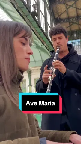 8 years old girl shocked everyone with her voice 😳@Violamarie and @zanettisilvia_ 🎹 #avemaria #clarinet 