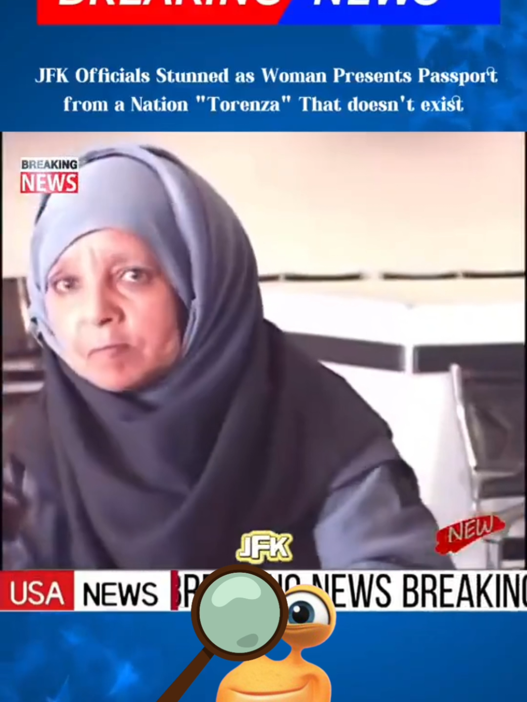 Você ficou sabendo dessa história? está todo mundo comentando.  Apareceu uma mulher no aeroporto JK em Nova York, com passaporte de um país que não existe (Torenza) e misteriosamente ela desapareceu.  #misterio #torenza #viral #suspense #mulher 