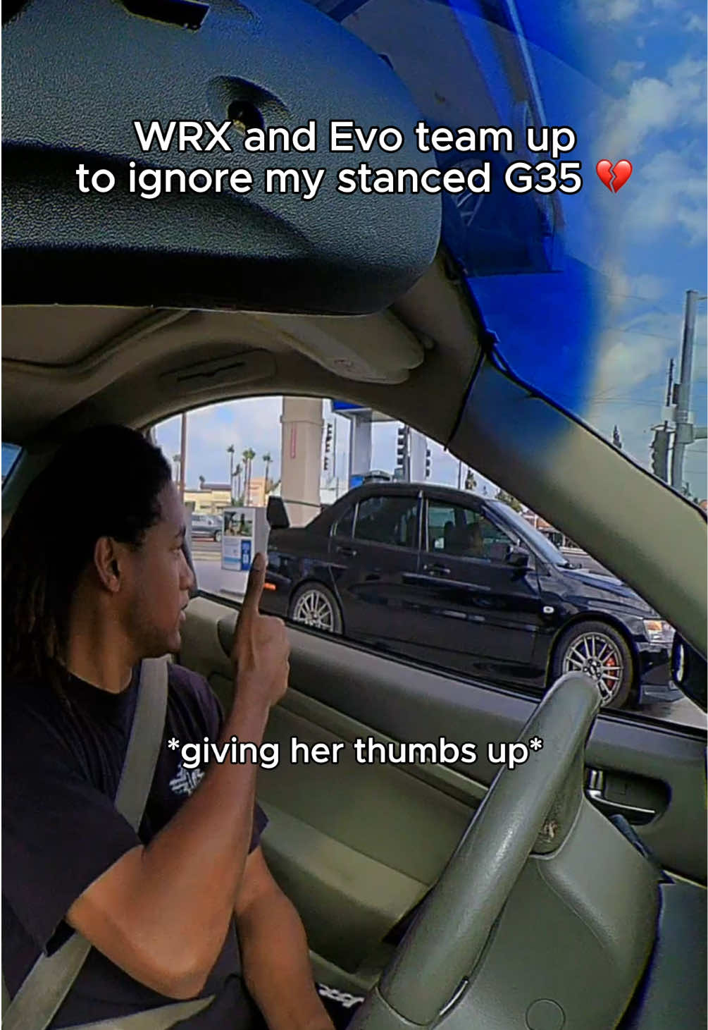 WRX and Evo owners finally achieve peace and unite against the VQ’s 😢 #cars 