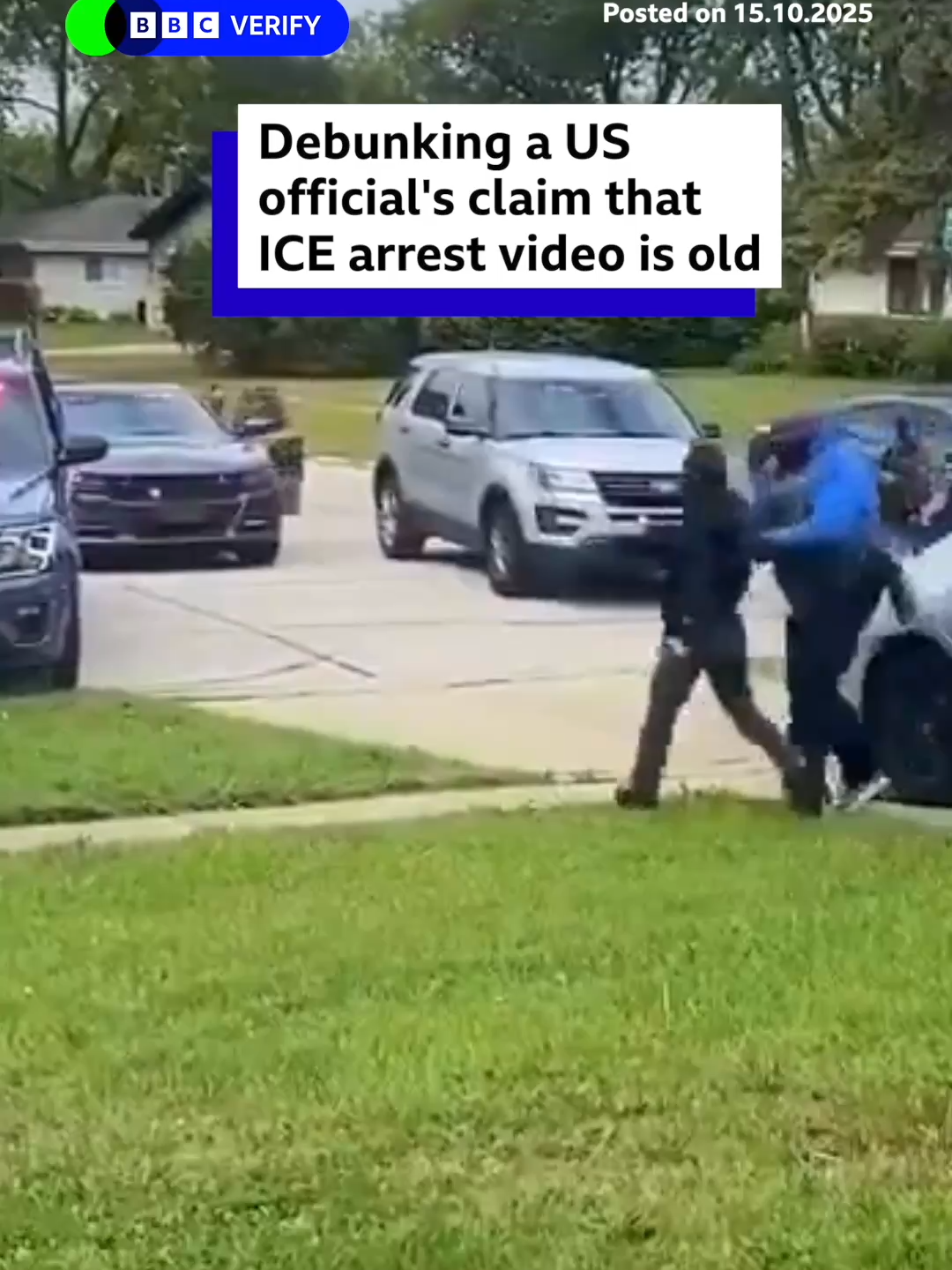 A US Department of Homeland Security official claimed the video was actually a year old and not related to President Donald Trump’s crackdown on illegal immigrants. #DHS #ICE #Chicago #USNews #BBCNews