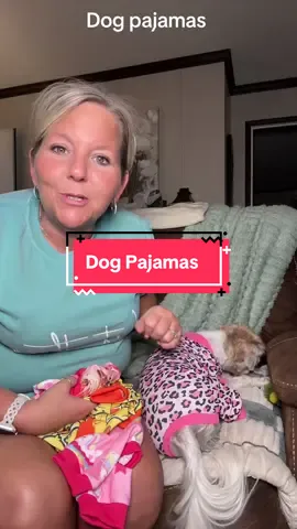 Letti loves her pajamas. She sleeps better at night and they help in thunderstorms. #dogpajamas #dogsoftiktok #dogmom #dogmomlife #dogslife 