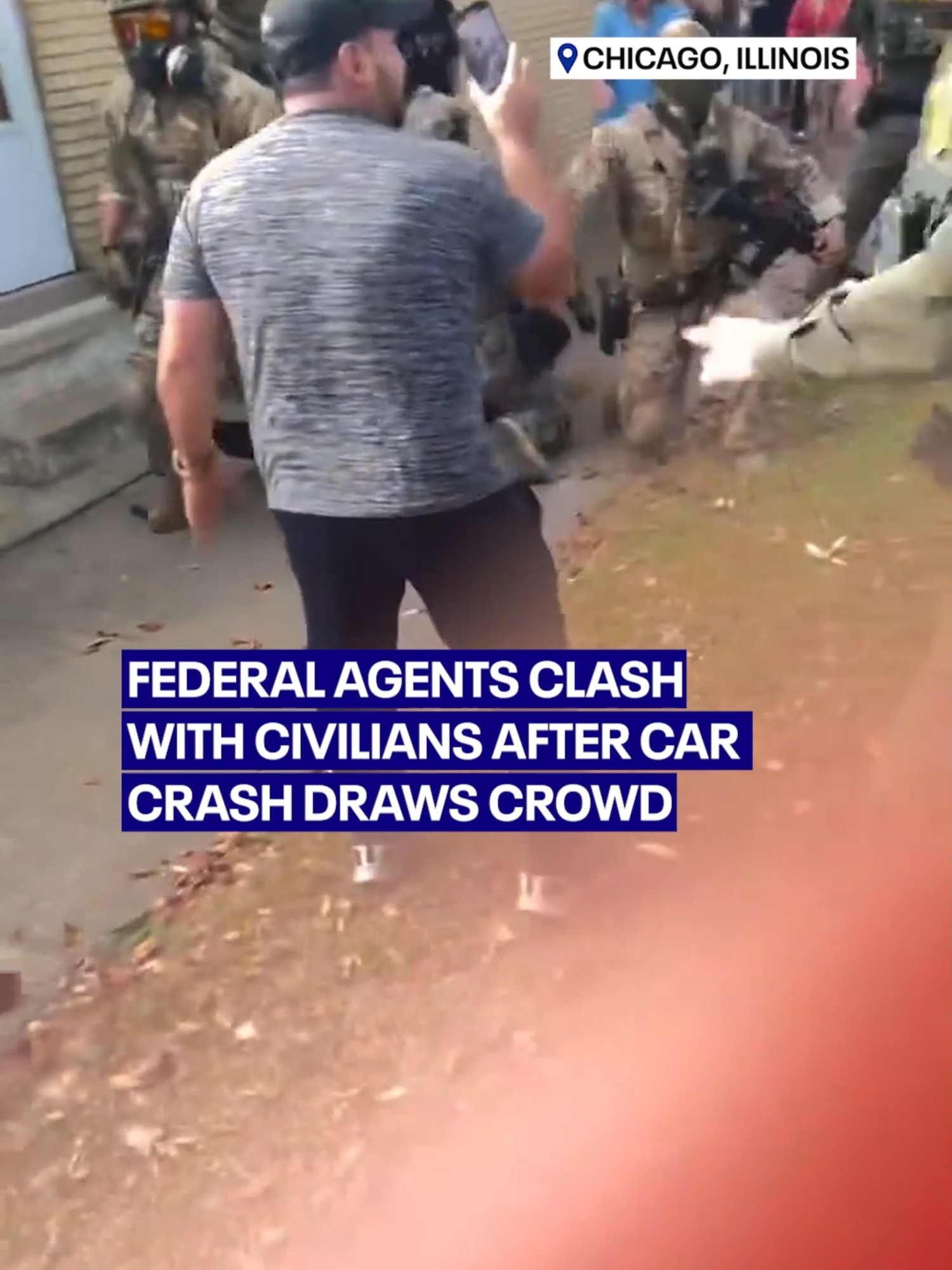 Federal agents deployed tear gas against a crowd of civilians after a car crash led to a hostile confrontation in Chicago. According to the Department of Homeland Security, the confrontation began after a vehicle pursuit and the arrest of two subjects, when a crowd formed and became hostile. Agents deployed tear gas as a crowd control measure, and the Chicago Police Department reported 13 of its officers were exposed to the chemical agent.  State Senator Elgie Sims issued a statement condemning the use of the chemical agent to disperse the crowd.