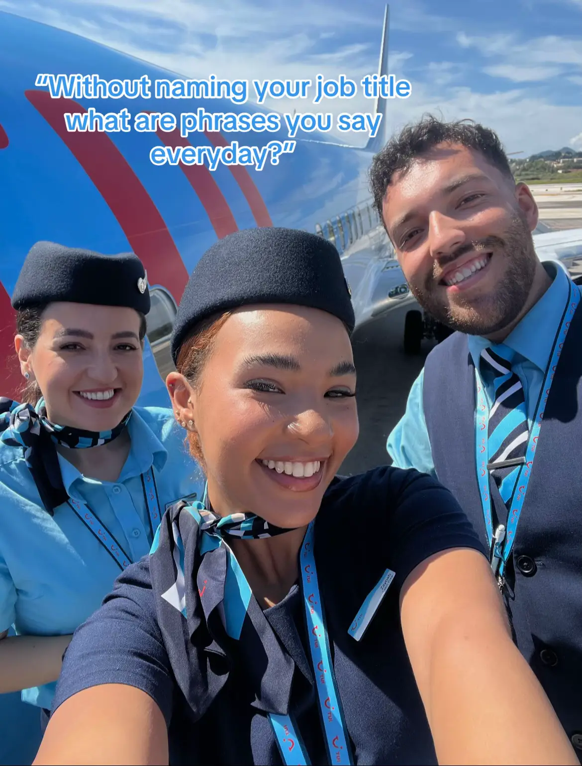 Just revising our in-flight vocab 💅 #cabincrew #airhostess #tui 