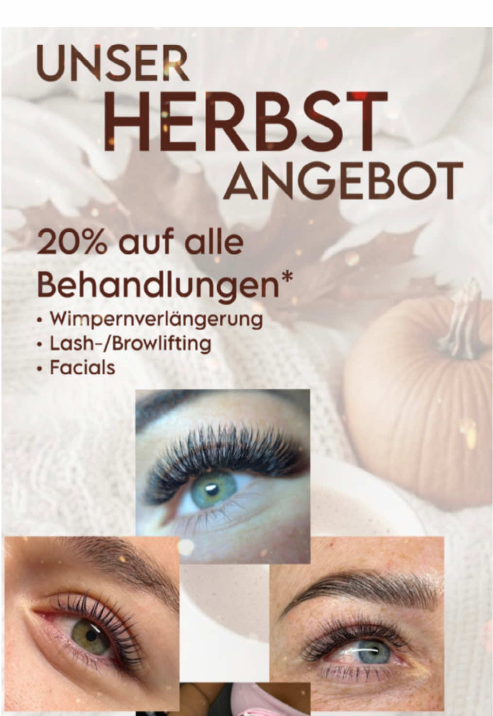 🍂 Unser Herbstangebot für euch 🍂  #wimpernextensions #wimpernlifting #browlifting #gesichtsbehandlung #viral 