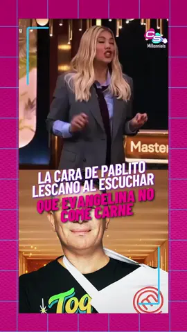 😂 Pablo Lescano no lo podía creer. 🔥 Durante el estreno de MasterChef Celebrity, Evangelina Anderson sorprendió a todos al decir: “Nunca comí carne en mi vida”. Pero el momento se volvió viral por la cara de Pablo Lescano, que reaccionó con una mezcla de asombro y risa. 👉 ¿Vos qué hubieras hecho en su lugar? #csmillennials #PabloLescano #MasterChefCelebrity #EvangelinaAnderson #Telefe