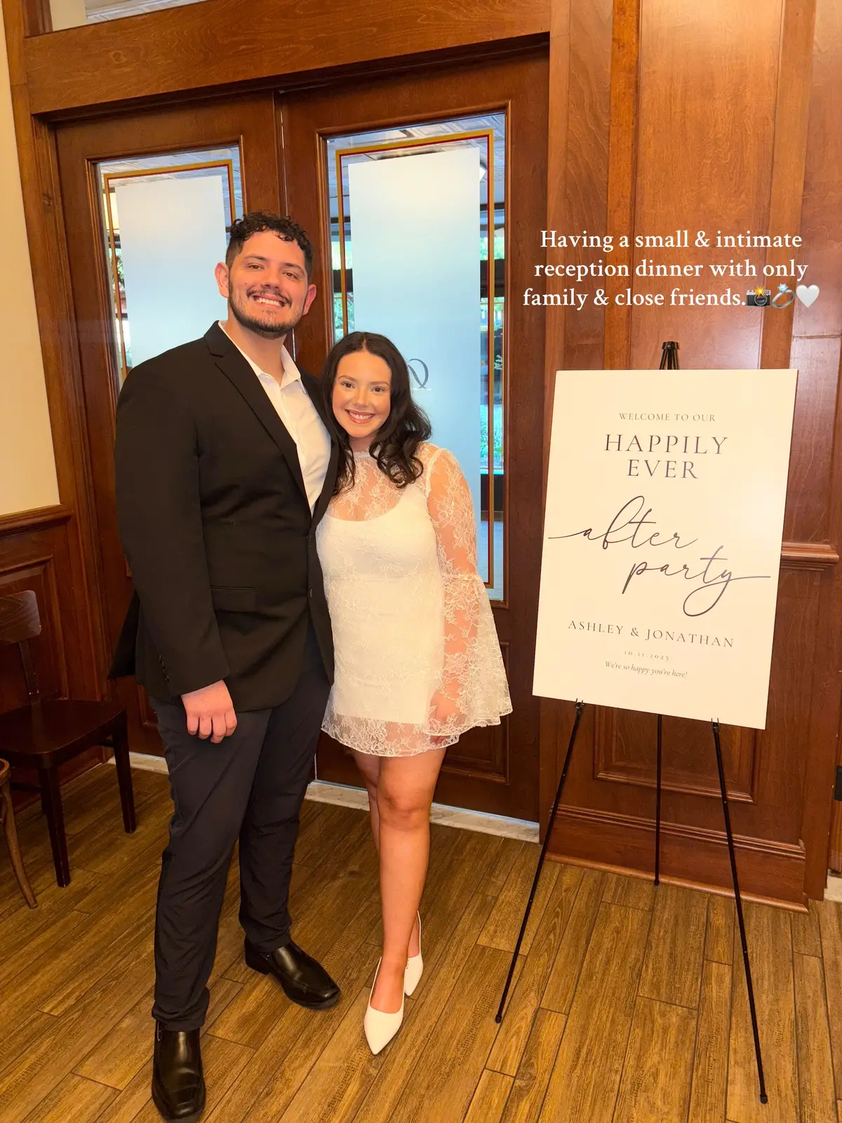 We eloped back in April and this past weekend hosted our close friends and family for a “Happily Ever After Party”!🎂💍🤍  -  It was the most special time at Quartino at @grandscapetx !!! The food was incredible & they had the best service. Every single guest gave the service/food compliments after👏🏻🥹🤍 @Revolve #2025bride #weddingreception #wedding #bride #bridal 
