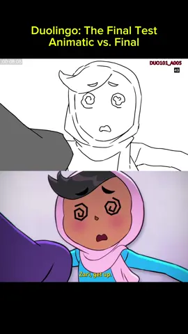 Duolingo: The Final Test - Episode 1 animatic vs. final.  Courtesy of our talented friends at Titmouse Animation!  #duolingo #anime #animatic 