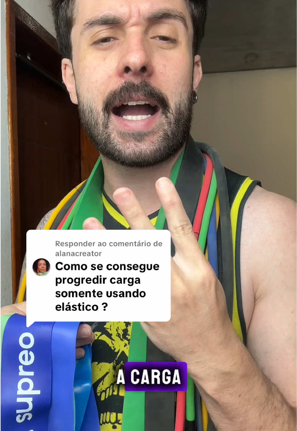 Respondendo a @alanacreator  #progressaodecarga #treinoemcasa #academiaemcasa #treinocomelastico #treino 