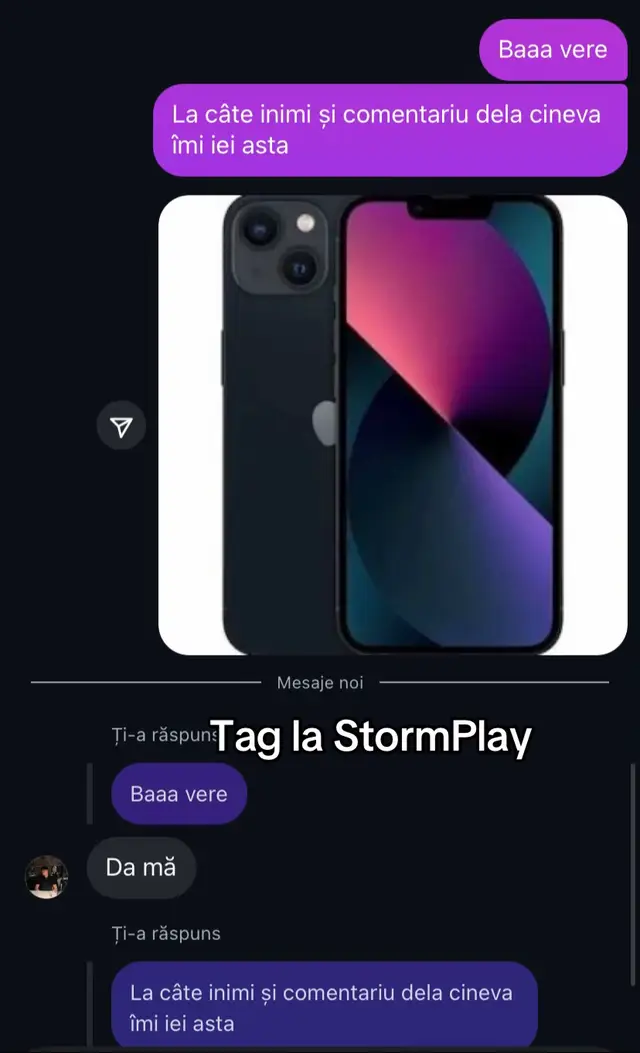 @StormPlay dă-mi un msj 