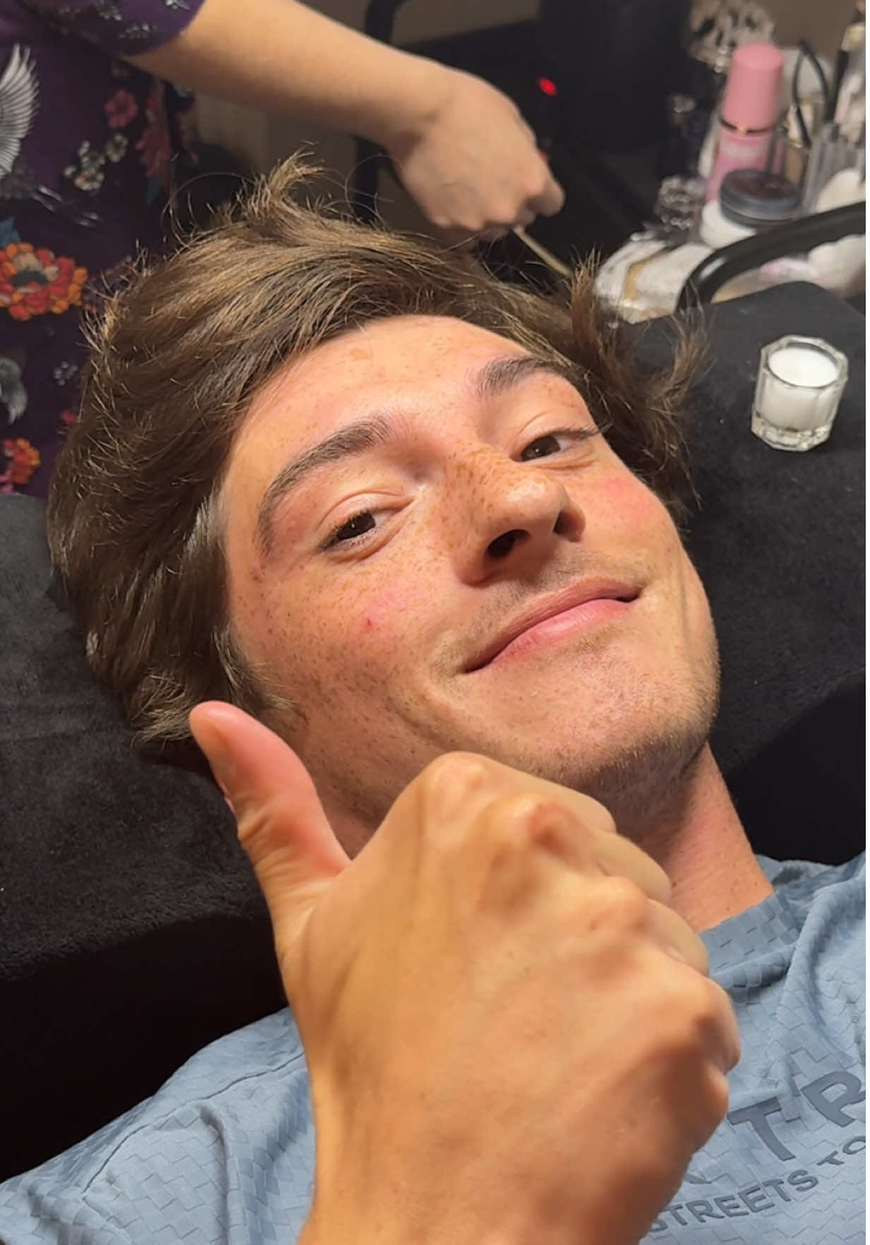 Do my fiancés brows with me… he definitely wasn’t relaxed😂  #browtech #liverpool #lashtech #SelfCare #foryoupage❤️❤️ 