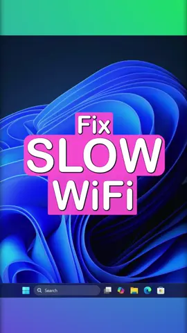 Fix Slow WiFi With One Command #windows #techtok #techtips #wifi #cmd 