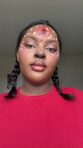 FAKE BLOOD!!! I don’t want tik tok to take down the video 🥺 #deerwithatargetmakeup  #halloween #deermakeup #fypシ゚viral 