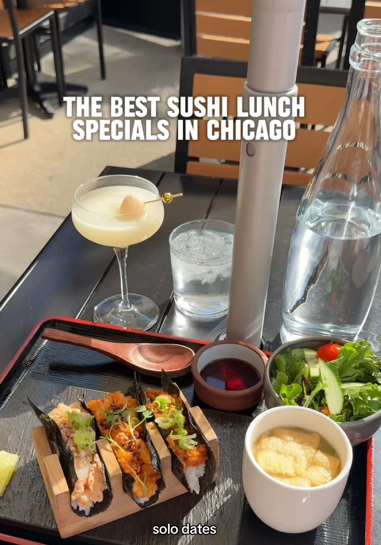 $20 for 3 hand rolls, soup, and salad is crazyyyy for chicago 🤌🏼 @Boka Restaurant Group #chicago #chicagotiktok #sushi #southport #lunchspecial 