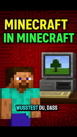Kann man Minecraft in Minecraft spielen? 🤯 Ja -- mit Redstone, Schaltungen und Millionen von Blöcken haben Spieler einen funktionierenden Computer gebaut, auf dem das Spiel selbst läuft. Eine Simulation in der Simulation – das wohl verrückteste Minecraft-Projekt aller Zeiten! 👉 Abonniere jetzt, wenn du mehr unglaubliche Minecraft-Fakten und Gaming-Geheimnisse entdecken willst! #GamingShorts #Minecraft #minecraftinminecraft #funfacts 