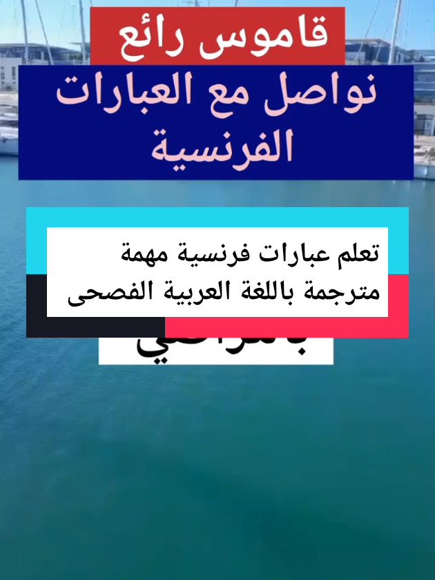 تعلم واكتشف واحفظ عبارات فرنسية مهمة جدا مترجمة باللغة العربية الفصحى #عبارات #تعلم_اللغة_الفرنسية #fyp #apprendrelefrançais #viral 