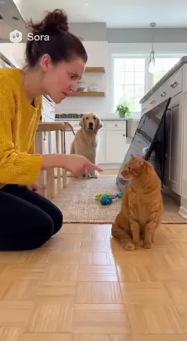 Part 6| Cat Holds to Blame the Dog #soraai #funnyanimal #FunnyPets #cat #dog