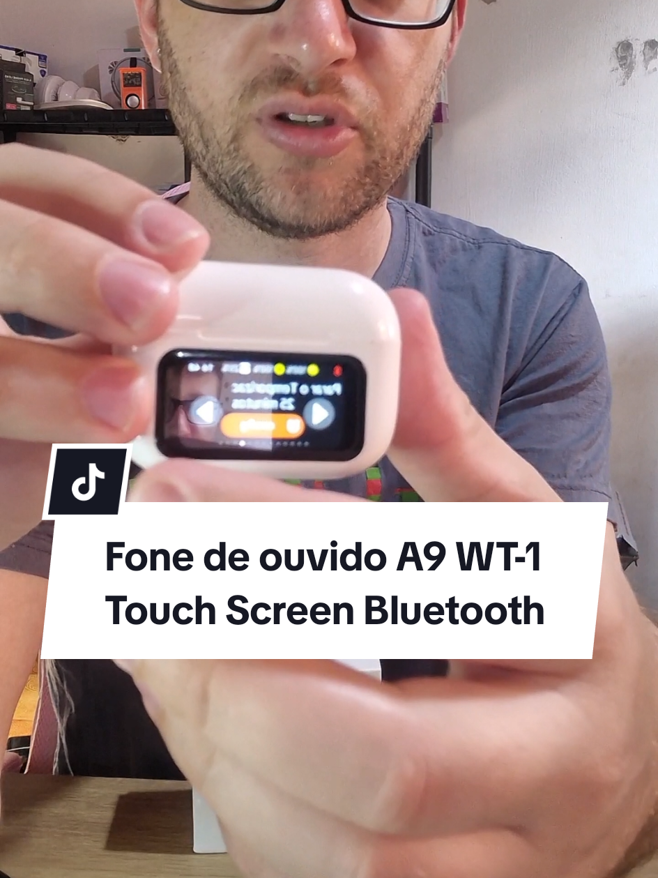 A9 WT-1 touch Screen Bluetooth fone de ouvido ANC cancelamento de ruído #tiktokshop #vendas #a9 