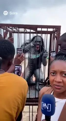 😦😳 Une sirène attrapée à point noire à la cote incroyable #242 #congobrazzaville #sora2 #ia #viral 