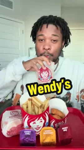First time trying @Tendy’s new sauces #fyp #fypシ #viral #food #wendys 