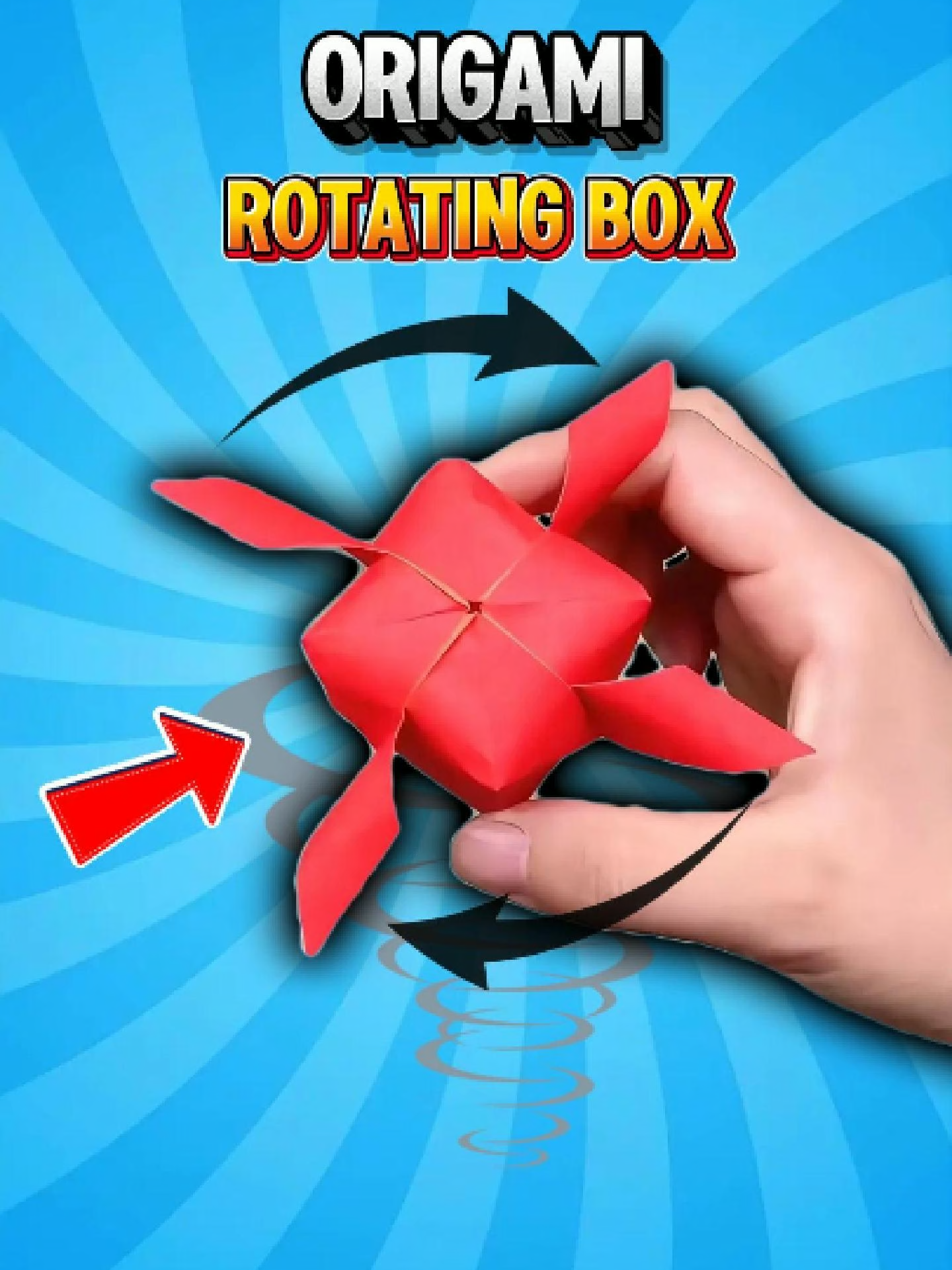 How to Make a Fun and Easy Rotating Paper Box! #origami #origamitutorial #toy #DIY #paperorigami
