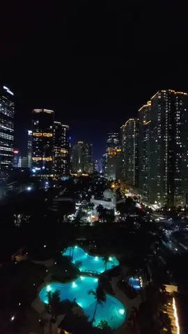 Jakarta Night View from Shangri-la #jakarta #nightview #citylights #fyp #bestview 