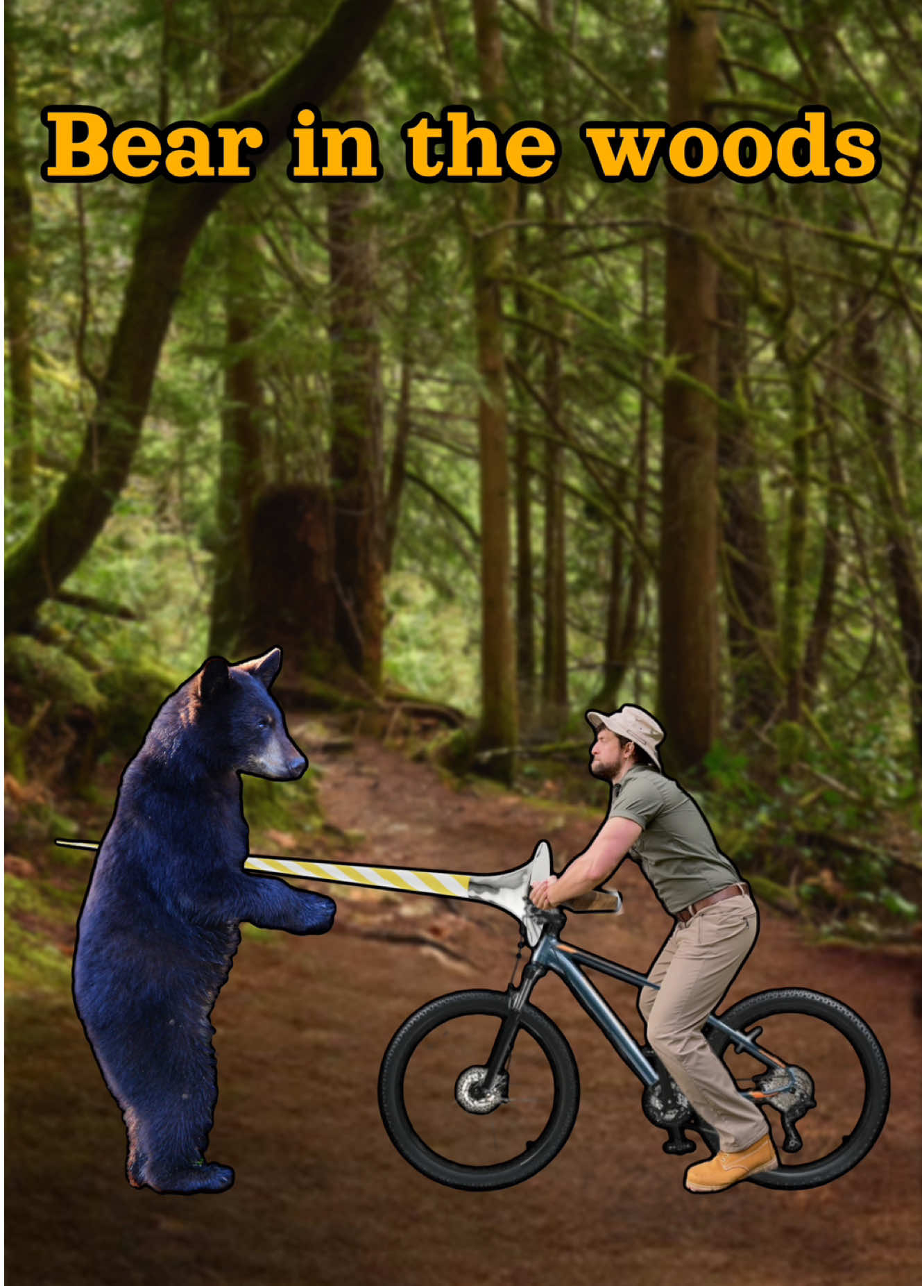 Bear encounter survival tutorial #haha #laugh #comedу #animals #wildlife 