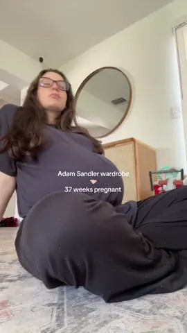 I’m at the point where NOTHING fits me #37weekspregnant #pregnancy #pregnancytiktok #adamsandler #adamsandlertiktok 
