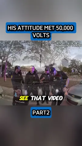 His attitude met 50,000 volts#Tased #TrafficStop #InstantJustice #BodycamFootage