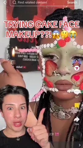 TRYING CAKE FACE MAKEUP??!😱🤔😭 #makeup #beauty #halloweenmakeup #viralmakeup #cakeface @anya ✩*ೃ.⋆  