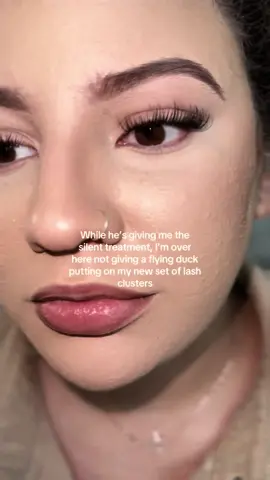 I just roll my eyes and go about my day now when he tries to hit me with the silent treatment #silenttreatment #marriageproblems #marriedsinglemom @flutterhabit #flutterhabitlashes 