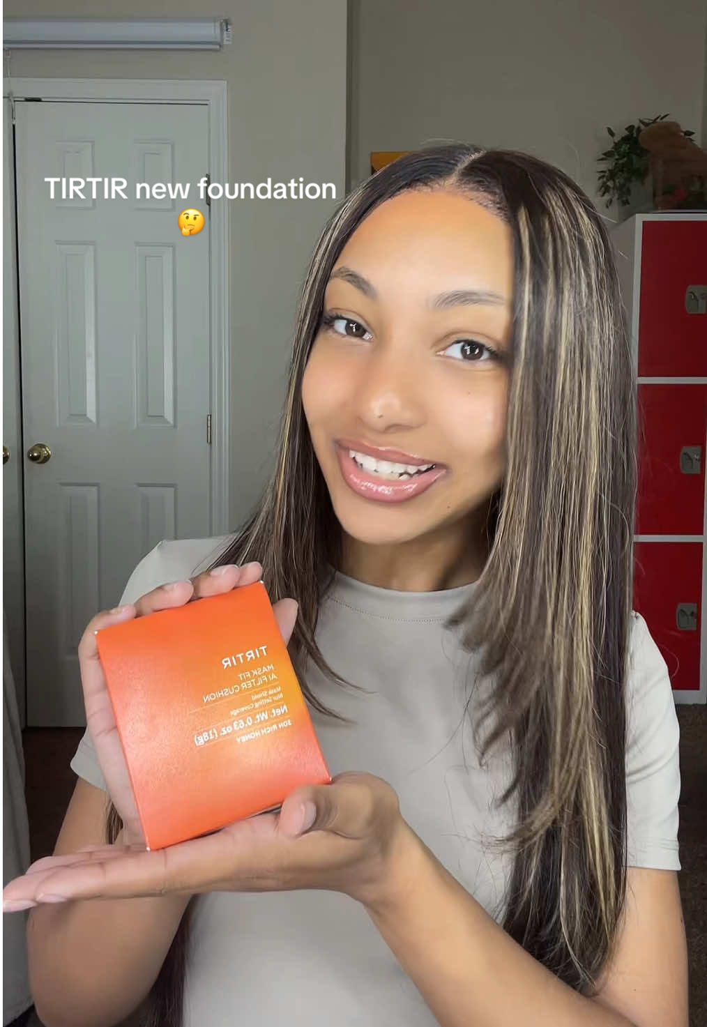 I definitely like this one more than my red one they have 🤷🏽‍♀️ #tirtir #viral #beautycontent #octobermood #fypage