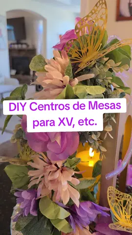 DIY Centros de Mesas #decoraciónRapunzel #DIYideasrapunzel #XVteamrapunze #DIYdecor 