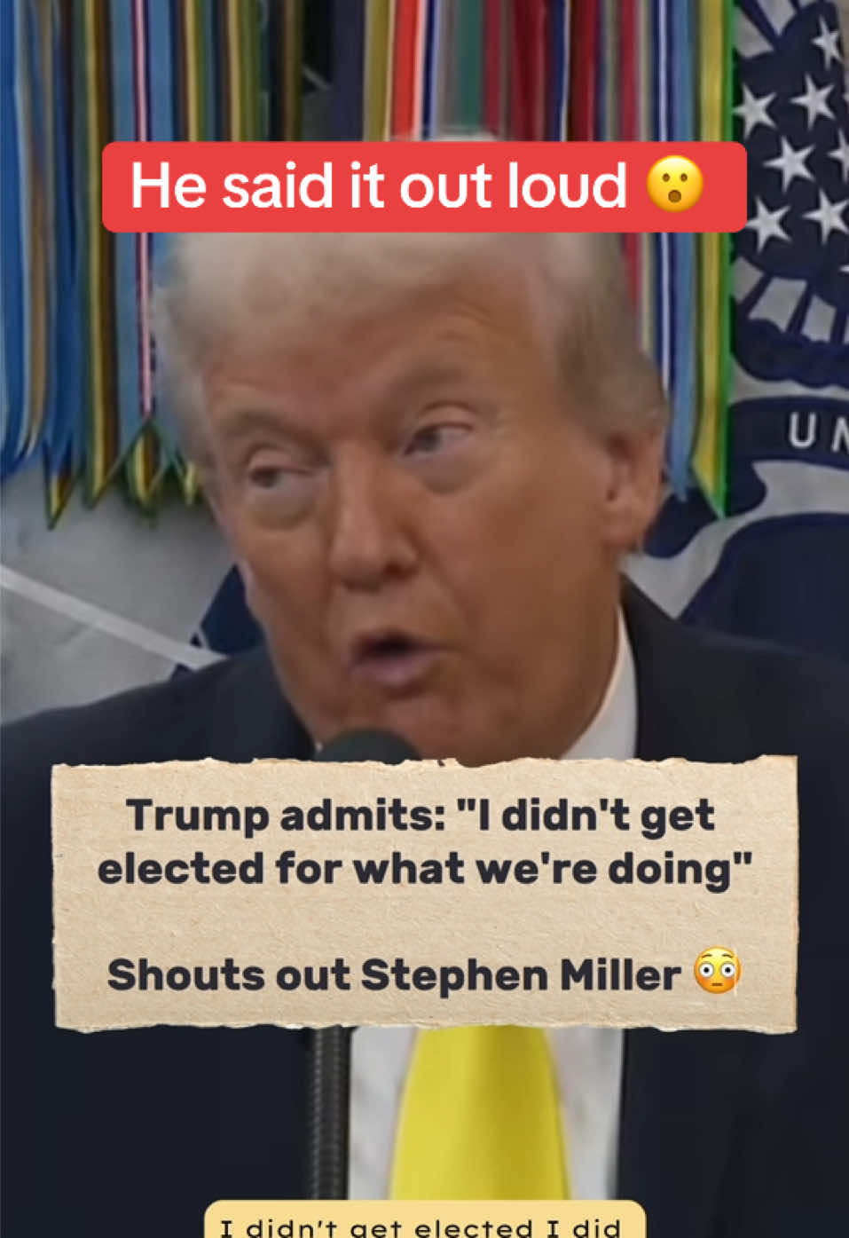 Trump says the quiet part out loud, admitting that he is going “many many steps above” what he was elected to do as he shouted out controversial figure Stephen Miller. #trump #farright #maga #leftist #breakingnews 